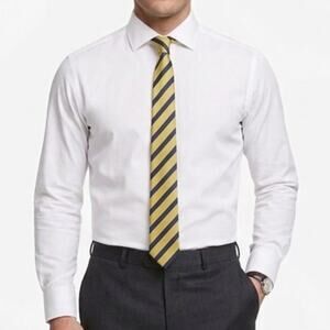 OTAA Australia Blue Yellow Striped Microfiber Tie 60in